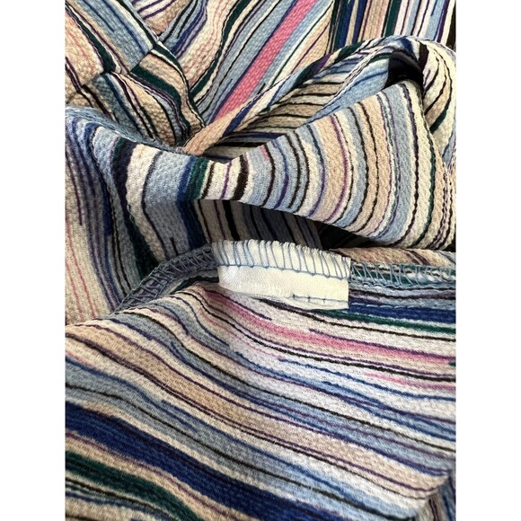 Umgee Women's Colorful Stripe Faux Wrap Ruffle Romper Elastic Waist Size S - Picture 4 of 7